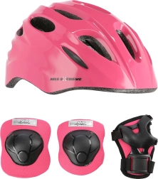 NILS Extreme Kids Helmet and Protective Gear Set - Pink – SIZE XS