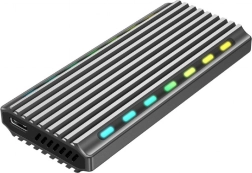 USB 3.1 Enclosure for M.2 NVMe Drive with LED Lighting