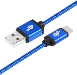 Zils USB–USB‑C kabelis 1,5 m ar pinumu