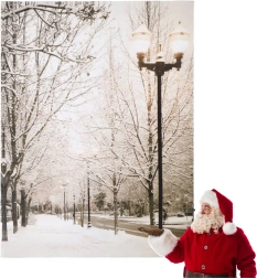 Ziemassvētku gaismas dekors-attēls 16 LED 40 × 30 cm