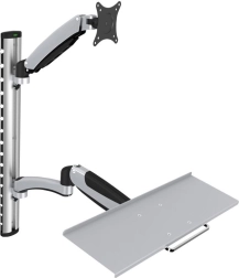 Sienas stiprinājuma roka monitoram un tastatūrai, maks. 27", maks. 8 kg, grozāma 360°