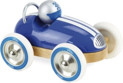 Vilac koka auto Roadster Vintage zilā krāsā