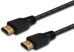 HDMI kabelis 2 m, melns ar apzeltītiem konektoriem