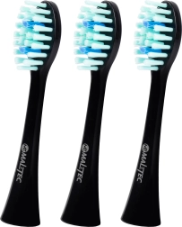 Replacement heads for TOOTHIE X1 sonic toothbrush, black, 3 pcs