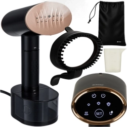 Tvaika apģērbu tvaicētājs 2000 W melns RUHHY ar skārienekrānu