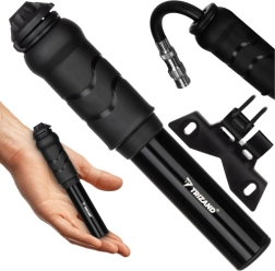 Rokas velopumpis TRIZAND ar rāmja turētāju, kompakts alumīnija, 7 bāri