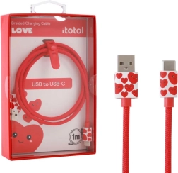 Uzlādēšanas kabelis USB‑C ar sirsniņām un silikona siksniņu