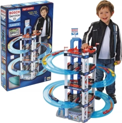 XXL BOSCH Service 5 stāvu 85 cm garāžas stāvvieta no Klein + 2 mašīnītes