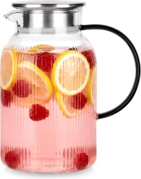 Stikla krūka ar vāku 1,5 l Vilde