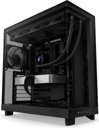 Datora korpuss NZXT H6 Flow ar sānu logu, melns