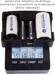 Viedais lādētājs EVERACTIVE NC-3000 AA/AAA ar C/D atbalstu (ar adapteri)