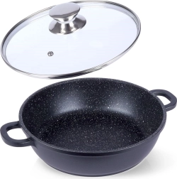 Granīta panna ar stikla vāku GRANDE 24 cm