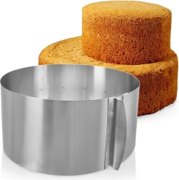 Regulējams nerūsējoša tērauda kūku gredzens 16–30 cm