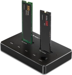 Dokstacija SSD M.2 | NVMe | SATA | USB-C | Dual 2 x 2TB