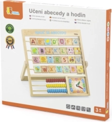 Koka alfabēts un pulkstenis bērniem čehu valodā