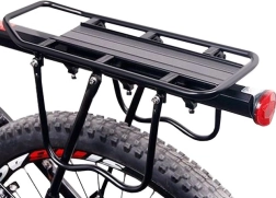 Melns metāla velosipēda bagāžnieks TRIZAND
