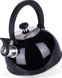 Steel black whistling kettle 1.5 l ORION