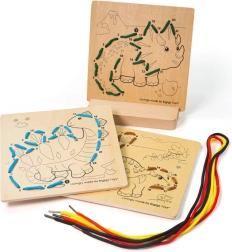 Bigjigs Toys Lacing by Numbers Dinosaurs