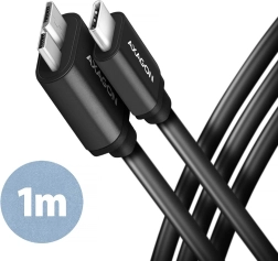 Micro-B USB to USB-C Cable 3.2 Gen 1 1m 3A ALU PVC