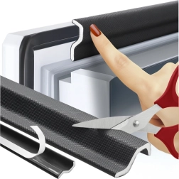 Self-adhesive draught seal for windows and doors Ruhhy, black 400 cm - 1 piece