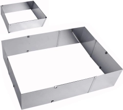 Regulējama tērauda cepamforma 24–46 × 20–38 cm