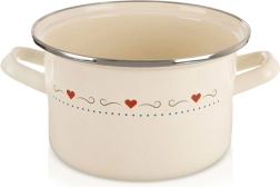 Emalēts katls Tonca 18 cm, 2 l, krēmkrāsas