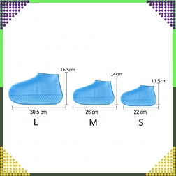 Ūdensnecaurlaidīgi silikona pārvalki apaviem lietum, pretpaslīdes – izmērs M