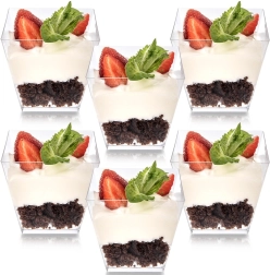 Plastic dessert and refreshment cups 180 ml, 6 pcs