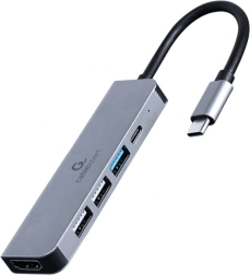 Multifunkcionāls USB-C adapteris 5-in-1 ar PD, HDMI un USB portiem