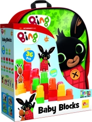 Būvkonstrukciju komplekts mugursomiņā Bing, 32 detaļas