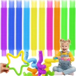 Kruzzel sensorās POP caurulītes Montessori antistresa – komplekts 10 gab.