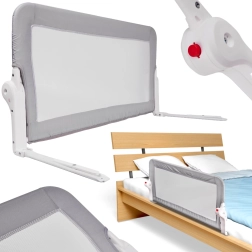 Gultas drošības barjera 120 cm pelēka