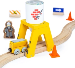 Bigjigs Rail cementa silo – koka papildinājums rotaļu dzelzceļam