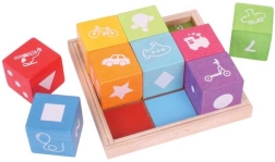 Bigjigs koka attēlu klucīši ABC ar paliktni