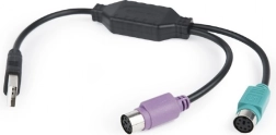 Adapteris 2× PS/2 uz USB pelei un tastatūrai