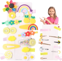 Krāsainu matu sprādžu komplekts meitenēm, 14 gab.