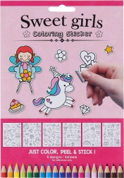 Krāsojamas uzlīmes meitenēm