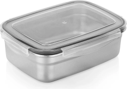 Nerūsējošā tērauda pārtikas kārba ar vāku un blīvējumu, 1,25 l
