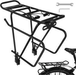 Velosipēda aizmugurējais bagāžnieks TRIZAND, alumīnija, 25 kg, velosipēdiem 24–29”