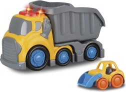 Kiddy kravas pašizgāzējs ar efektiem 19,5 cm un buldozers 8 cm