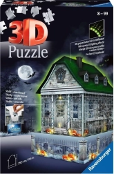 Ravensburger 3D puzle spoku māja ar spīdēšanas efektu tumsā, 216 detaļas
