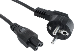 Laptop power cable with C5 (cloverleaf) connector, 1.8 m