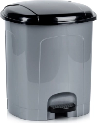 Plastmasas pedāļa atkritumu tvertne 11,5 l – pelēka
