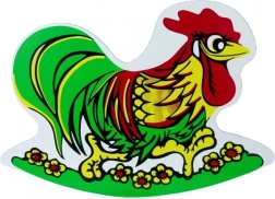 Koka šūpuļzirdziņš gaiļa formā bērniem