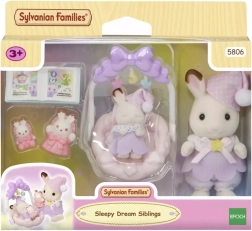 Sylvanian Families guļošie brāļi un māsas – šokolādes truši