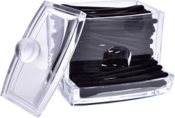 Elegants caurspīdīgs akrila kosmētikas vates kociņu dozators