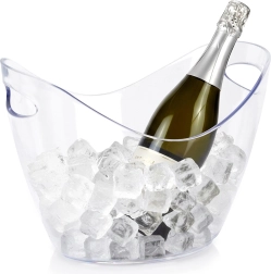 Caurspīdīgs plastmasas ledus spainis 4 l