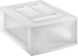 Plastmasas plaukts ar atvilktni HEIDRUN 38 × 27 × 14 cm, krāsu mikss