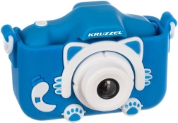 Bērnu digitālā fotokamera KRUZZEL ar Full HD, pašbildēm un spēlēm – Zila