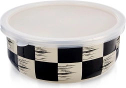 Emaljēta bļoda ar vāku Šaha dēlis 15,5 cm, 800 ml